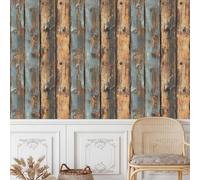 Tavola Listello Pellicola Adesiva per Mobili Carta da Parati Rimovibile Trama del legno Autoadesiva Opaco Ispessita Wallpaper Impermeabile Rullo Sticker per Muro Cucina Armadio Porta 0.4x10 m