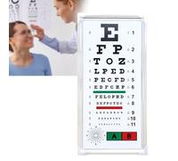 Tavola Luminosa a LED for Tabella Oculistica con Tacca di Riferimento Rossa e Verde, Resistente Allo Sbiadimento Tavola Oculistica for Casa e Scuola, Misurazione Della Distanza a 2,5m