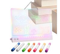 Tavola Luminosa per Bambini 7 Colori 3 Modalità 35cm Tavoletta LED Type-C