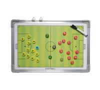 Tavola magnetica per allenamento di calcio, pannello cancellabile a secco + 2 penne, magnetiche bianche per pianificazione di partita, sviluppo, giocatori, allenamento
