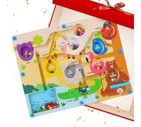 Tavola magnetica per labirinto, puzzle magnetici, vassoio per labirinto per attività di risveglio scientifico per viaggi scuola casa bambini 3 4 5 anni regalo compleanno Natale