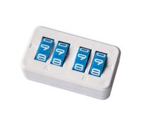 Tavola manuale del gioco con una cifra B carte ABS alloggiamento, blu | Modulo ABS per giochi in famiglia, lezioni, punteggi in gara, concorsi in classe, sfide per feste, tornei