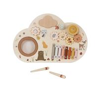 Tavola musicale in legno per bambini - Montessori Activityboard con xilofono, tamburo ed elementi sonori in colori pastello - Giocattolo educativo in legno per promuovere le capacità motorie e la