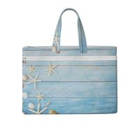 Tavola nautica vintage a forma di stella marina,Borsa portadocumenti in tela con cerniera, borsa a mano, valigetta per scuola e ufficio