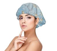 Tavola nautica vintage a forma di stella marina,Cuffia da notte elastica in raso per adulti, fascia per capelli in seta regolabile, cuffia da notte elastica per donne