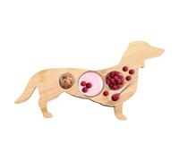 Tavola per bassotto - Vassoio in legno di grande capacità per bancone della cucina,Piatti decorativi per frutta, divertente vassoio da portata per antipasti, vassoio per salumi per snack alla frutta