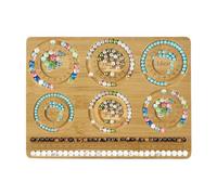 Tavola per Creare Gioielli, Tavola per Perline in Legno - Tavola per Realizzare Braccialetti con Perline | Vassoio di Design per Bracciale con Collana in Legno con Misure e graduazioni per Realizzare