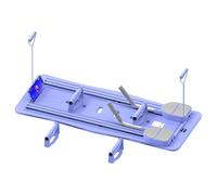 Tavola per esercizi per petto e addominali, macchina per pilates Reformer, portatile, pieghevole, in polipropilene, con supporto per gomiti, attrezzatura per allenamento a casa, pilates, 106 x 41 x 7
