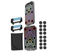 Tavola per flessioni, multifunzione, attrezzatura da allenamento portatile, maniglie pieghevoli per esercizi muscolari, accessorio da palestra resistente con design antiscivolo, per uomini e donne a