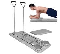 Tavola per flessioni per fitness, pieghevole, per pilates, riformatore, supporto per gomiti ispessiti, strumento di rimbalzo automatico, per uomini e donne, per bilanciamento della e della