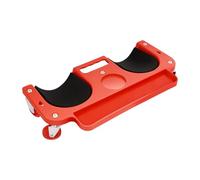 Tavola per ginocchia con ruote, per officina, portata massima: 100 kg, per edilizia, riparazione e manutenzione, colore rosso