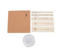 Tavola per macramé e spilli, tavola per progetti di macramé a doppia faccia con 5 righelli e 30 spilli a T per intrecciare braccialetti e realizzare gioielli, tavola in sughero per