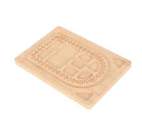 Tavola per Perline in Bamboo, Resistente e Multifunzione, 19,5x14 cm - Design con Segni di Posizionamento, Ideale per Creazione di Gioielli e Braccialetti