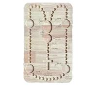 Tavola per perline legno per la creazione gioielli Vassoio per perline per braccialetti Collane per creazione tappetini per perline Vassoi per rosario in legno artigianale fai-da-te