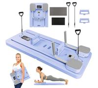 Tavola per pilates, multifunzione, pieghevole, con rimbalzo automatico, per Pilates Reformer, attrezzatura per allenamento completo per uomini e donne