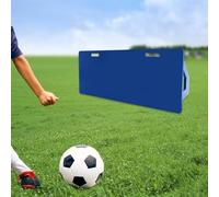Tavola per rimbalzo da calcio, 100 x 40 cm, portatile HDPE con 2 angoli regolabili, per passaggi, tiro e controllo, set di allenamento robusto, blu