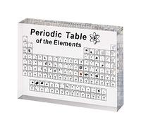 Tavola periodica con elementi reali all'interno, acrilico tabella periodica di 83 elementi, campioni tavola periodica display regalo per studenti insegnanti bambini studenti artigianato decorazione