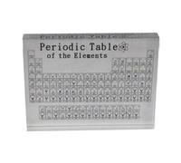 Tavola Periodica con Elementi Reali All'interno del Display Acrilico Trasparente, Ergonomica, Leggera, Portatile, per Aule, Laboratori Domestici, Regalo di Scienze
