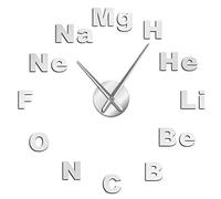 Tavola periodica degli elementi Orologio da parete grande Chimica Scienza Specchio adesivi adesivo da parete grande Decorazione aula Art S-27