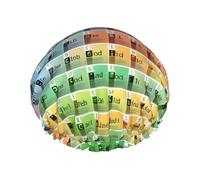 Tavola periodica degli elementi Stampa morbida cuffia da doccia per donne uomini Cappello riutilizzabile Cappello leggero e cuffia per capelli da bagno