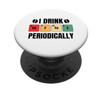 Tavola periodica divertente del caffè di chimica PopSockets PopGrip Adesivo