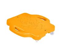 Tavola piatta per scooter con manico per bambini, resistente, per educazione fisica, lezioni di palestra, terapia, uso interno ed esterno, 40 x 40 x 10 cm, giallo
