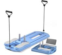 Tavola pieghevole per pilates - Dispositivo portatile Reformer con rullo addominale automatico per allenamento di tutto il corpo, attrezzatura fitness per esercizi addominali