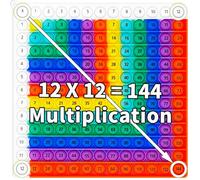 Tavola pop moltiplicazione 30,5 x 30,5 cm, giocattolo sensoriale per apprendimento STEM con bolle scoppiabili, gioco matematico interattivo per aula e casa, tabella di moltiplicazione, strumento