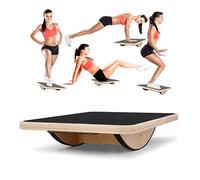 Tavola Propriocettiva | Tavola Per Equilibrio Professionale | Rocker Board Balance Board In Legn | Balance Board Yoga Antiscivolo | Multifunzionale Tavoletta Propriocettiva Balance Board Bambini