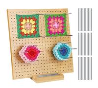Tavola Quadrata per Blocco di Grandi Dimensioni, 29x29x1,5cm/11,41x11,41x0,59 Pollici Uncinetto Blocking Board per Lavori Maglia e Uncinetto con 30 Pezzi di Spilli in Acciaio Inox e Kit per Uncinetto