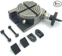 Tavola rotante 4 slot da 4" pollici (100 mm) per fresatrice con kit di...