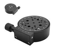 Tavola rotante manuale da 100 mm, piattaforma girevole scorrevole a 360°, portata 15 kg, trasmissione a vite senza fine, piastra di indicizzazione di precisione con regolazione dell'angolo