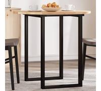 Tavola rotonda in legno di acacia, 80 x 2 cm, superficie in legno duro non finito, durevole per cose da pranzo, bistro, caffè, facile da pulire