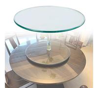 Tavola rotonda trasparente in vetro, 60 cm, 65 cm, 68 cm, 70 cm, DIY Glass Cover, Circular Glass Surface, High Load Capacity, Perfect for Dining & Coffee Tables