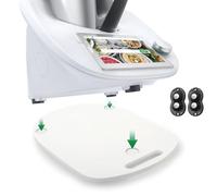 Tavola scorrevole per Bimby TM6 TM5 - 360° ruote universali per Bimby Vorwerk robot da cucina in bambù, piastra TM5 TM6, accessorio per movimento rapido, con piedini in gomma, colore bianco