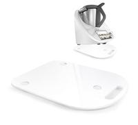 Tavola scorrevole per Bimby TM6/TM5, per Bimby TM6 TM5, in acrilico, per Bimby TM6 TM5, per Bimby Vorwerk Robot da cucina TM6, tavola per Bimby con ruote, colore bianco