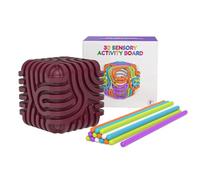 Tavola Sensoriale - Cubo Sensoriale Tascabile in Silicone - Giocattolo Tascabile Calmante per Migliorare Abilità Motorie per Bambini Ragazzi Adulti