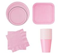 Tavola Set Cena Festa Monouso Matrimonio Compleanno Piatti di Carta Cup Napkins