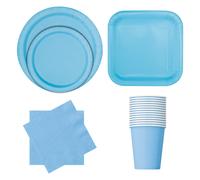 Tavola Set Cena Festa Monouso Matrimonio Compleanno Piatti di Carta Cup Napkins