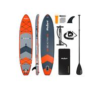 Rebel Electro Tavola da SUP con pompaggio a punto goccia da 350 cm Set zaino con pompa a pagaia RBA-4500-OR