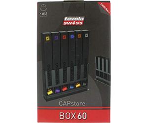 Tavola Swiss 5049031, Box Dispenser per 60 Capsule Nespresso, in plastica, Multicolore, Dimensioni: 25x15x7 cm