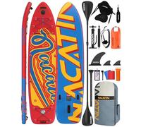 Tavole da paddle per la famiglia, gonfiabili da 12", con kit di conversione kayak, set completo di tavole da paddle per adulti, con singola pagaia doppia, seggiolino per kayak e altri accessori