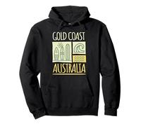 Tavole da Surf e Onde Gold Coast Australia Felpa con Cappuccio