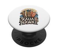 Tavole da surf Kauai Hawaii Hanalei la scena dell'oceano della baia PopSockets PopGrip Adesivo
