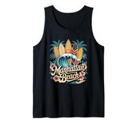 Tavole da surf Manhattan Beach Retro South Bay Art Canotta
