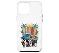 Tavole da surf Sunset OC Beach e grafica retrò Sun Custodia per iPhone 12 Pro Max