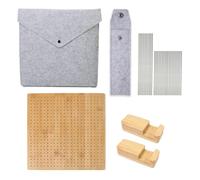 Tavole di blocco in legno per nonna, chiave quadrata all'uncinetto, con spilli, per lavori a maglia e progetti, tavola in legno, chiave quadrata per nonna, regalo