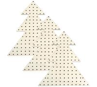 Tavole per ghirlande con fori, 3 pezzi, in legno non finito, a forma di albero di Natale, cornice per ghirlanda, 30 x 20 cm, decorazione fai da te da appendere per Halloween, Natale, forme base