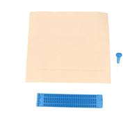 Tavoletta Braille a 4 righe e 28 celle con stilo a punta, tavoletta per scrivere portatile in plastica, kit di scrittura Braille per non vedenti e ipovedenti, strumento per la creazione di etichette.