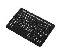 Tavoletta Braille Alfabeti e Numeri con Punti in Rilievo per Principianti | Pannello Composito in Alluminio Nero, Segni Chiari per Casa e Scuola, per Ragazzo Ragazza Ciechi e Apprendimento Tattile
